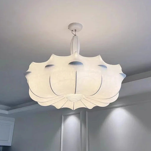 Modern Japanese Wabi-Sabi Silk Chandelier – Elegant Pendant Light for Living Room & Bedroom