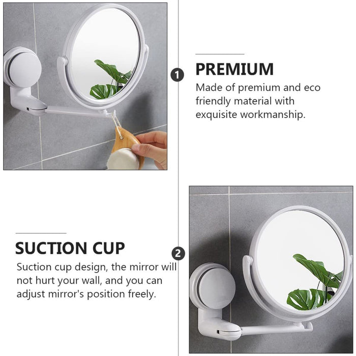 Swivel Bath Suction Mirror - Double-Sided Makeup Essential