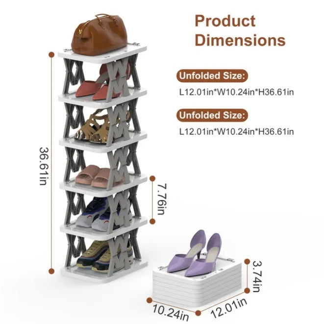 "Space-Saving 6-Tier Shoe Rack – Ultimate Organizer for Small Homes"