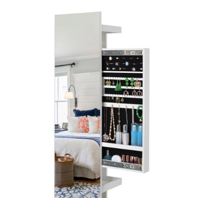 Full Length Mirror 360 Swivel Jewelry Cabinet