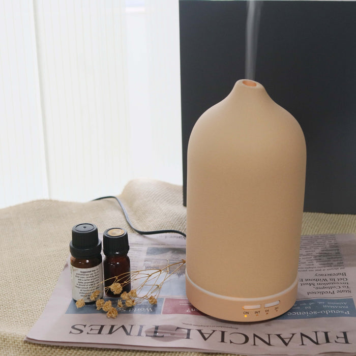 Ceramic Aroma Diffuser - 5 Colors, Ultrasonic Humidifier