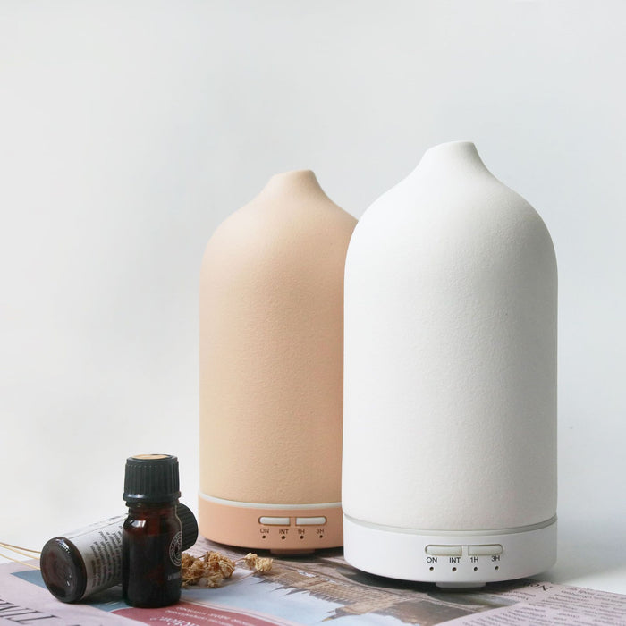 Ceramic Aroma Diffuser - 5 Colors, Ultrasonic Humidifier