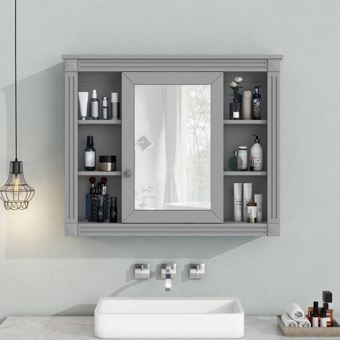 Stylish Wall-Mounted Bathroom Cabinet & Mirror – Elegance Redefined