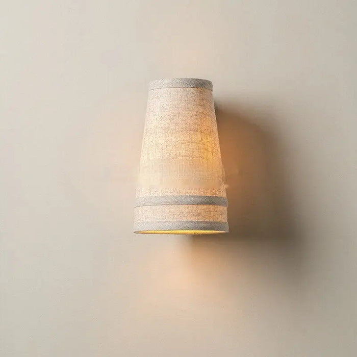 Wabi-Sabi Linen Wall Sconce – Minimalist Ambient Lighting HomeWares – Modern Lighting & Ambience