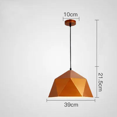 Colorful Geometric Pendant Light – Modern Iron Hanging Lamp (E27) HomeWares Hub