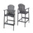 Dark Grey Acacia Wood Bar Stool - Stylish Patio Comfort