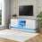 High Gloss TV Cabinet Stand Unit TV Entertainment Center,LED Modern TV Stand For 70 TV Home Storage Cabinet,160x38.5x60 Cm,Console Media Cabinet For Living Room